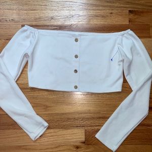 off the shoulder crop top